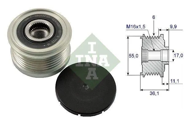 INA 535 01 03 10 ALTERNATÖR KASNAK RULMANLI 6-KANAL CITROEN JUMPER- FIAT DUCATO-PEUGEOT BOXER