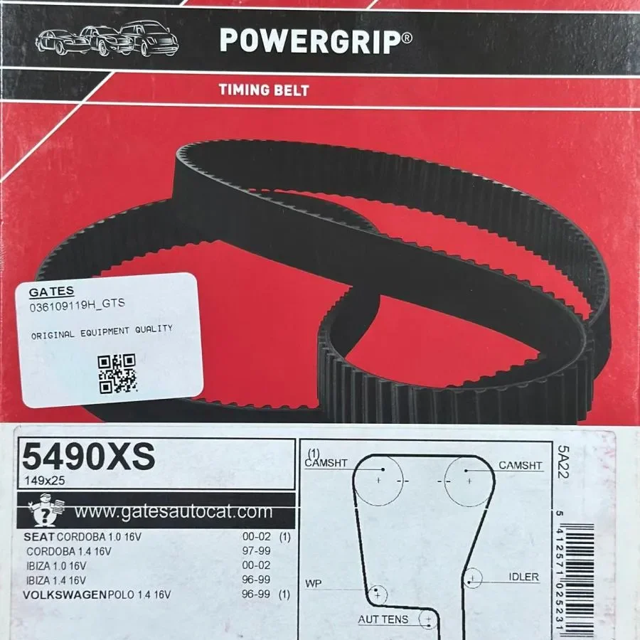 GATES 5490XS TRİGER KAYIŞ (149*250) VOLKSWAGEN-SEAT Ü.T : 2016 KAPALI KUTU